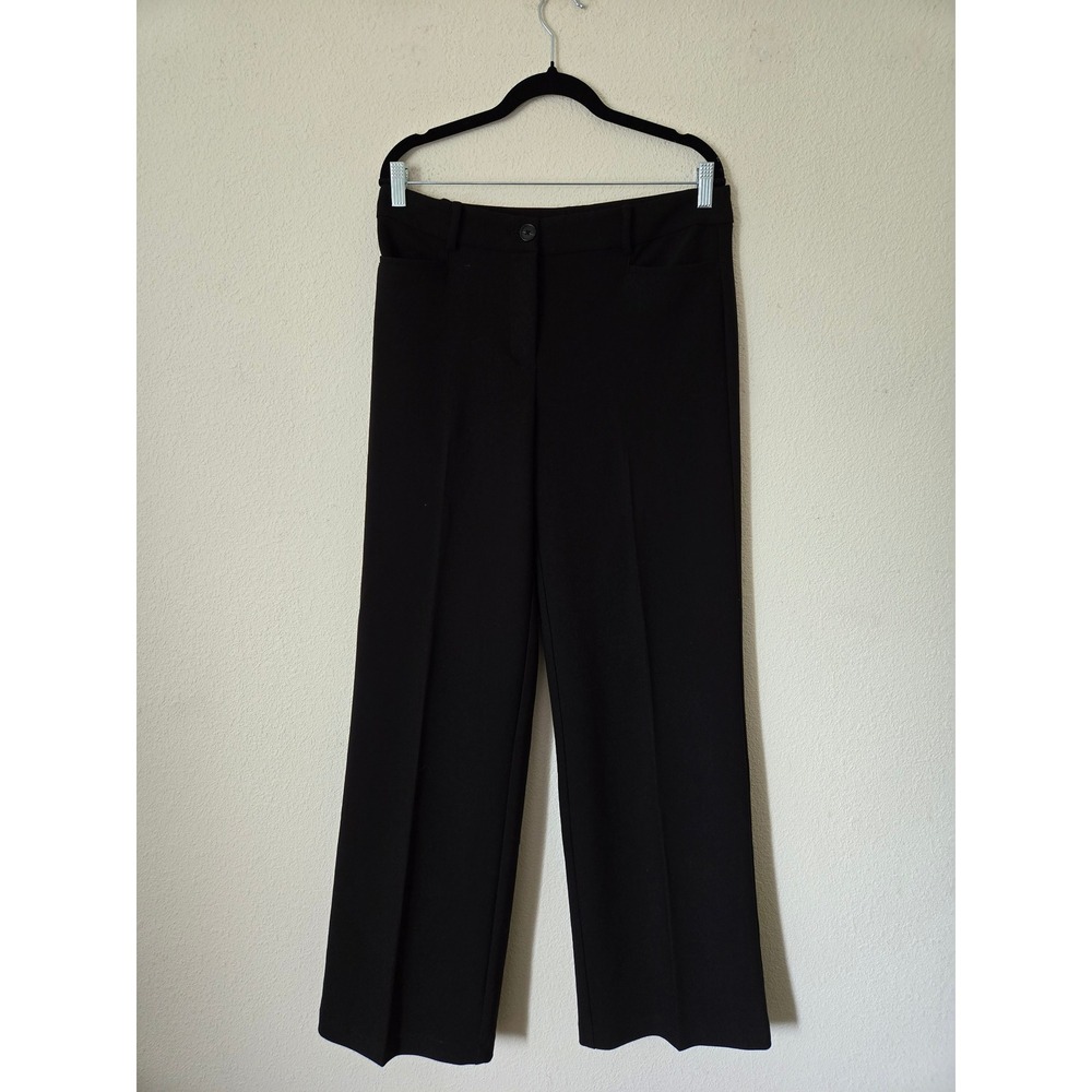 NWT LOFT Womens 6 Tall Black Wide Leg Trouser Pants Ponte Knit 755472 - Picture 10 of 10